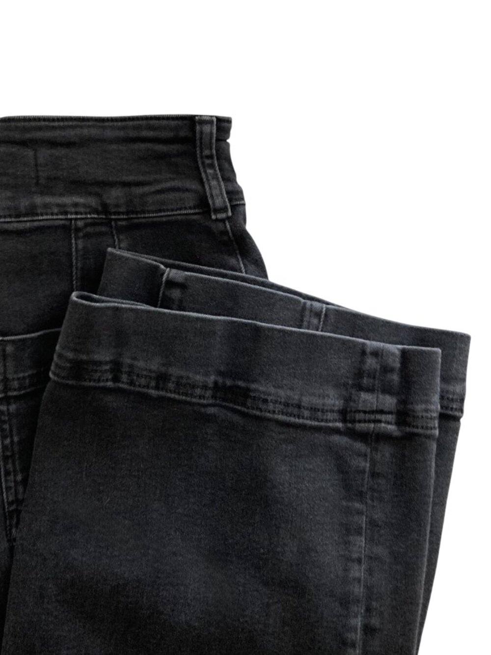 Pilcro x Anthropologie Wide Leg Cropped Utility High Rise Jeans Size 28P Black - Picture 7 of 9